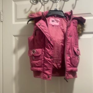 KC Collections Girls vest with hoodie Sz small